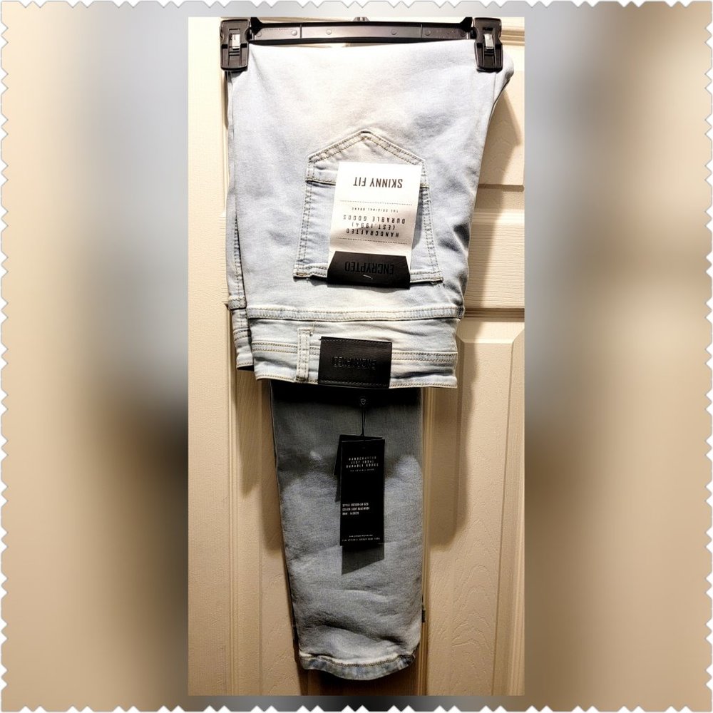 ENCRYPTED SKINNY FIT JEANS SIZE 38